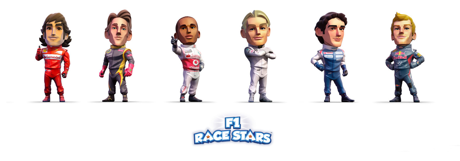 F1 Race Stars – Artwork jezdců Formule 1 v netradiční podobě.