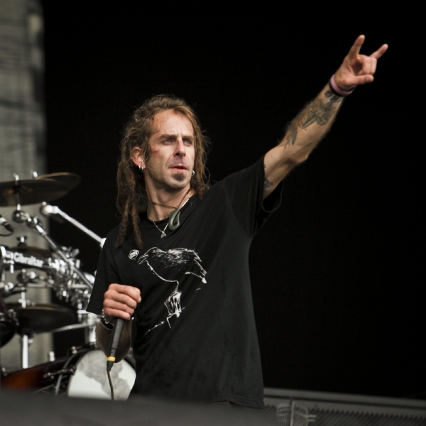 Zpěvák americké metalové skupiny Lamb of God Randy Blythe.