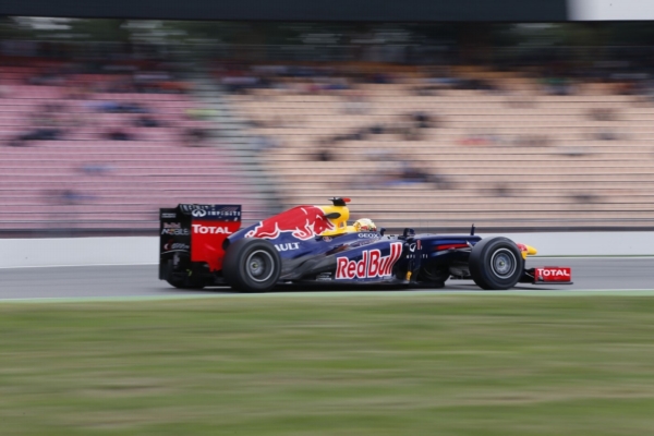 Sebastian Vettel při tréninku na Velkou cenu Německa.