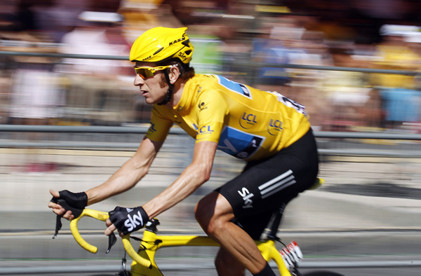 Vítěz Tour de France Brit Bradley Wiggins.