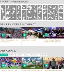 Vedle přímých přenosů web nabízí i  zpravodajství, výsledkový servis či strukturovaný program.
