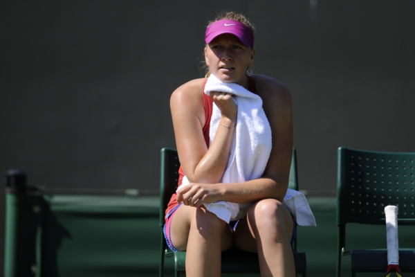 Petra Kvitová během tréninku ve Wimbledonu.