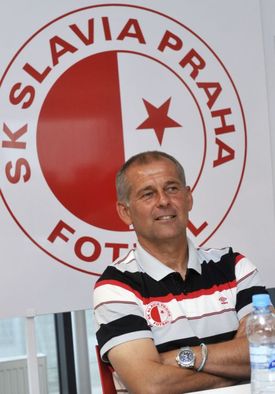 Trenér fotbalové Slavie Petr Rada.