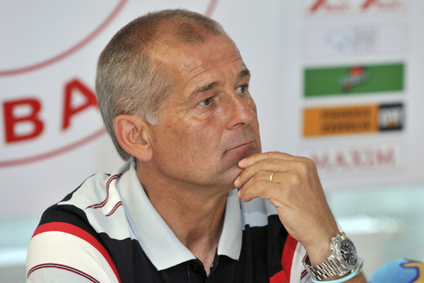 Trenér fotbalové Slavie Petr Rada.