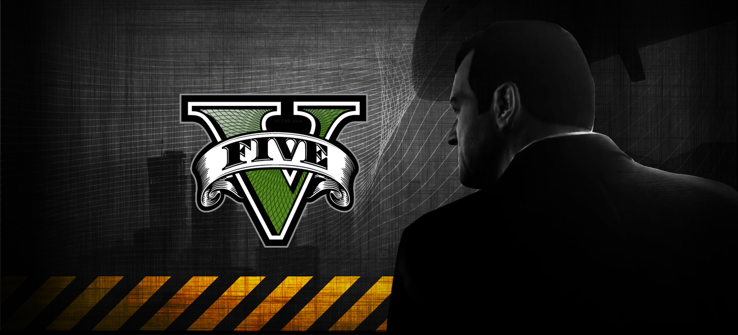 Jeden z mnoha fanouškovských wallpaperů s tématikou Grand Theft Auto V .