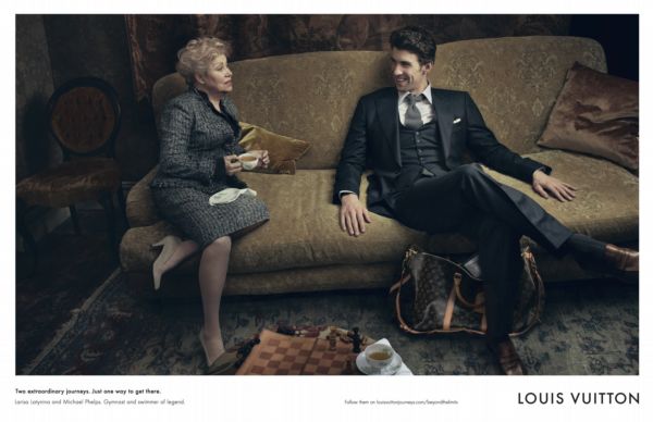 Larisa Latyninová a Michael Phelps pózují pro Louis Vuitton.