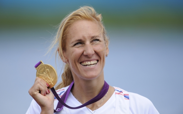Skifařka Miroslava Knapková vyhrála zlatou medaili.