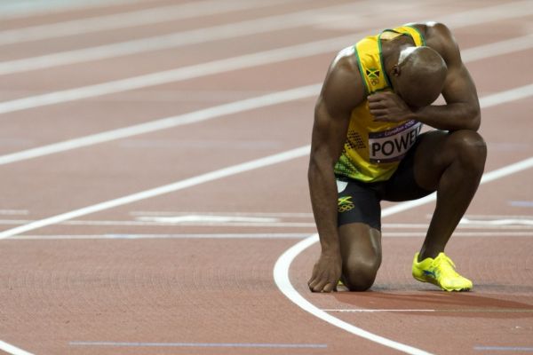 Nešťastný Asafa Powell.