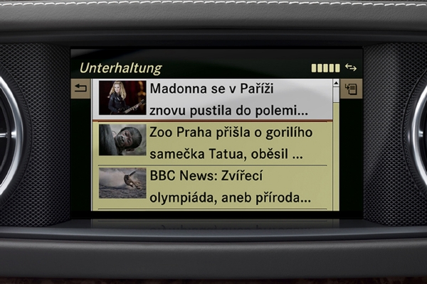 Zpravodajství přímo do vozu, další novinka ve světě automobilů.