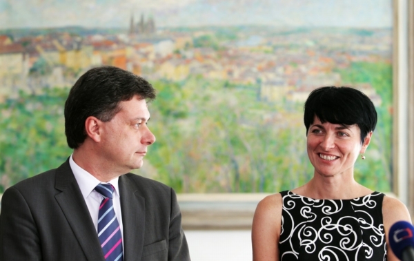 Ministr spravedlnosti Pavel Blažek (ODS) a pražská vrchní státní zástupkyně Lenka Bradáčová