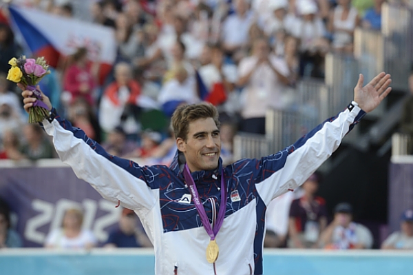 Moderní pětibojař David Svoboda s olympijským zlatem.