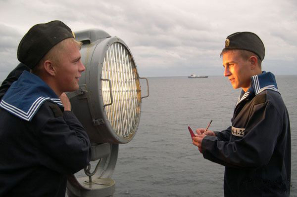 Na manévrech Baltské flotily. 