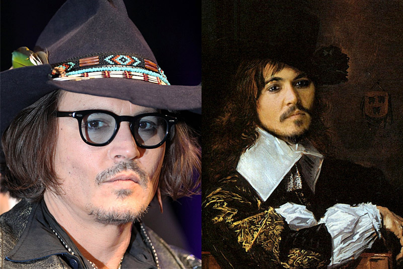 Pirát z Karibiku Johnny Depp v portrétu Willema Coymanse. Kromě klobouku snad žádná výrazná změna!