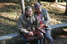 Václav Havel (vlevo) a Ivan Martin "Magor" Jirous.