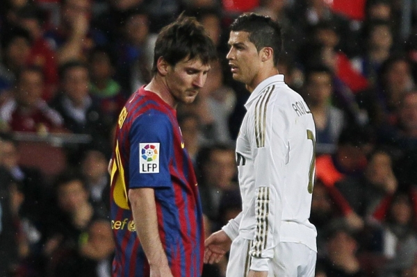 Cristiano Ronaldo a Lionel Messi, dvě největší hvězdy španělské ligy. Cristiano Ronaldo a Lionel Messi, dvě největší hvězdy španělské ligy.