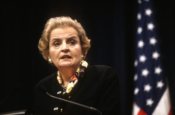 Madeleine Albrightová v době, kdy šéfovala diplomacii USA.
