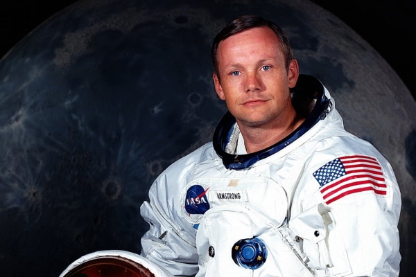 Neil Armstrong, první člověk na Měsíci.