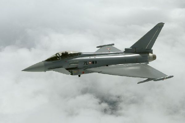 První eurofighter rakouského vojenského letectva.