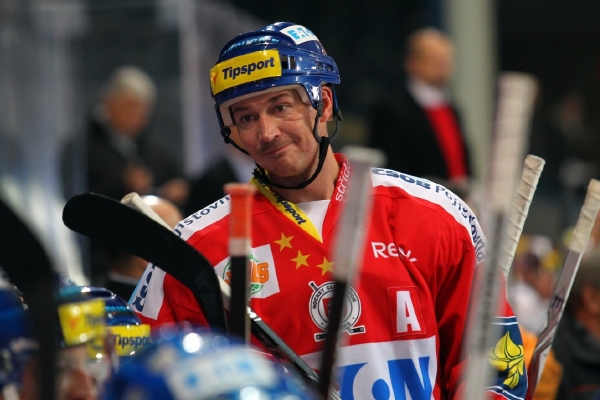František Kaberle v době, kdy hrál extraligu za Pardubice.
