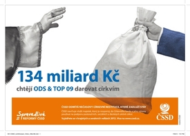 Sociální demokraté zdůrazňují téma církevních restitucí ve své volební kampani.