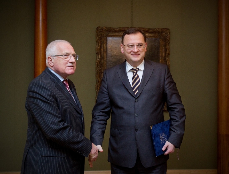 Václav Klaus a Petr Nečas.