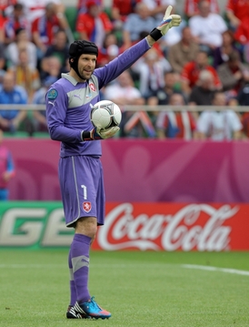 Petr Čech na fotbalovém Euru.