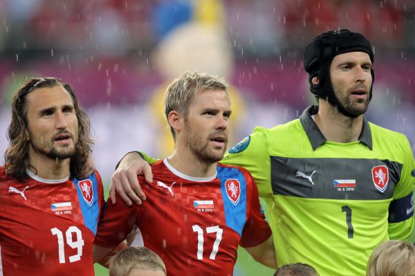 Reprezentanti Petr Jiráček, Tomáš Hübschman a Petr Čech. Reprezentanti Petr Jiráček, Tomáš Hübschman a Petr Čech.