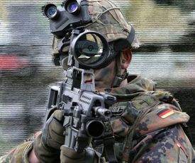 Příslušník jednotek bundeswehru v Afghánistánu.