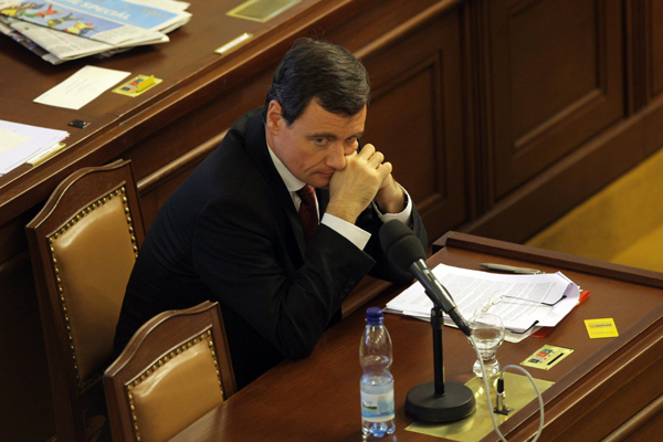 David Rath vystoupil před sněmovnou.