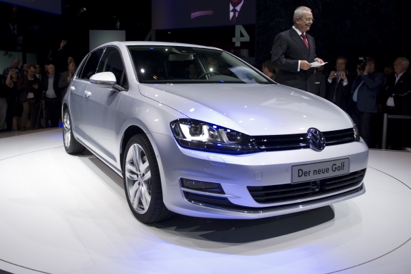 Snímek ze slavnostního představení VW Golf sedmé generace.