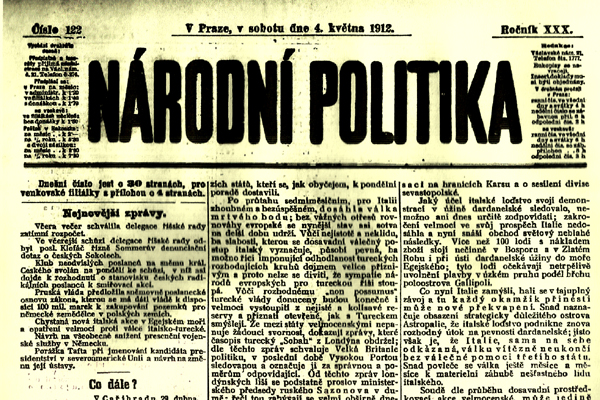 Národní politika ze 7. září 1912.