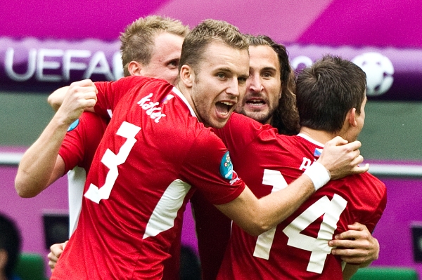 Radost českých fotbalistů.