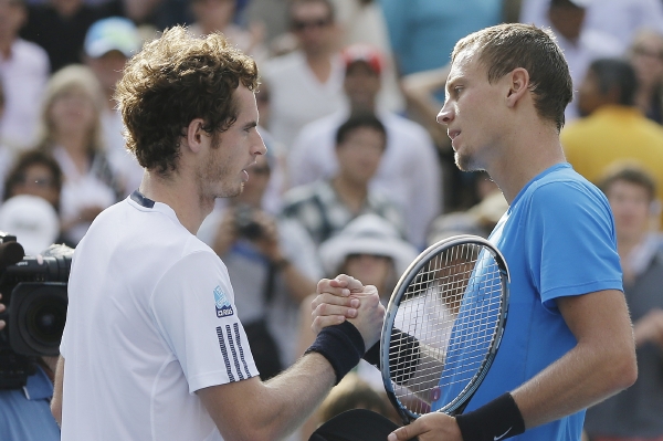 Andy Murray a Tomáš Berdych. Andy Murray a Tomáš Berdych.