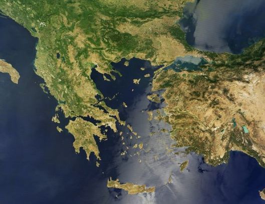 Vyberte si ostrov. Pohled ze satelitu na Řecko a okolí. Vyberte si ostrov. Pohled ze satelitu na Řecko a okolí.