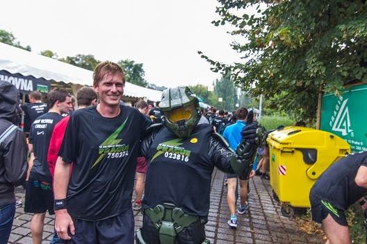 Fotografie Master Chief při návštěvě Prahy.