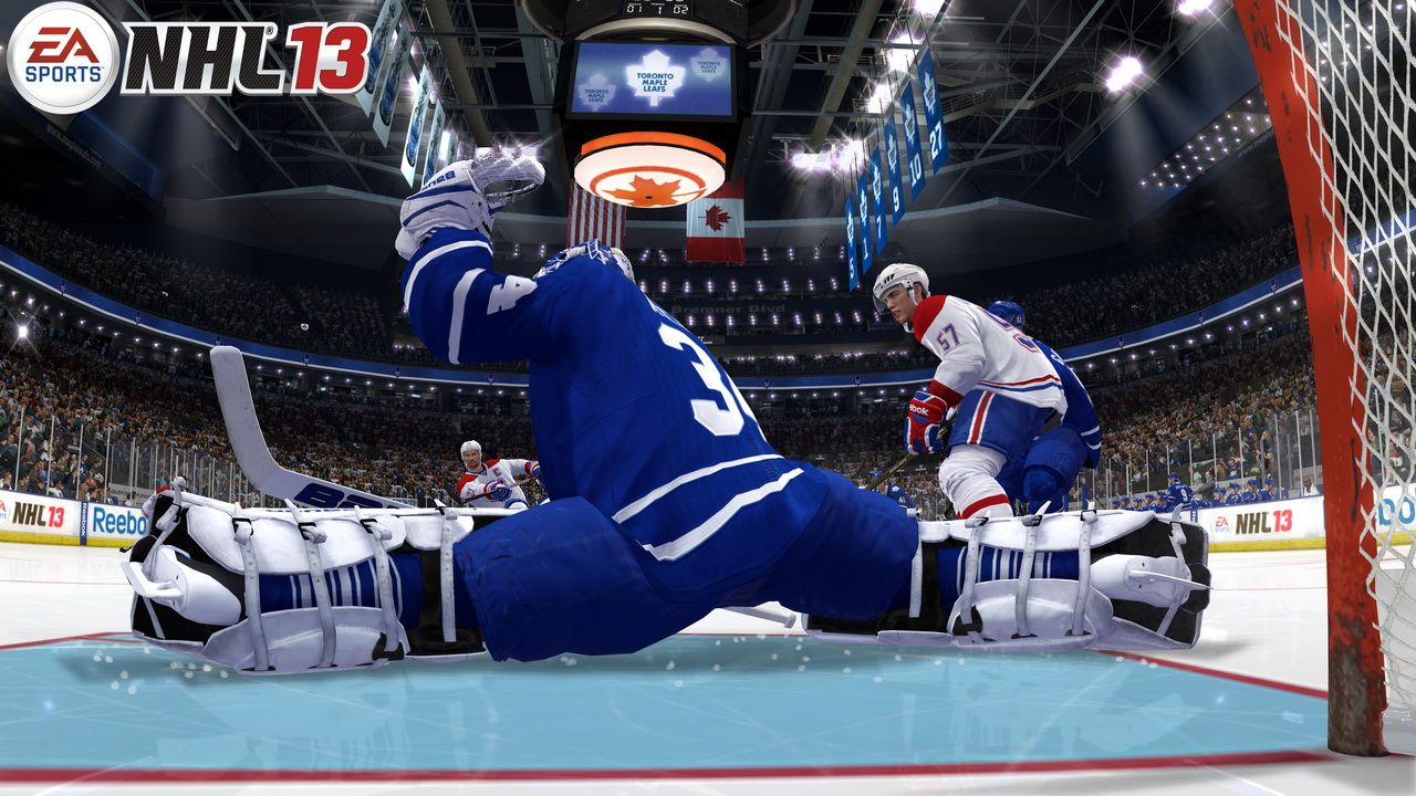 NHL 13 – Zákrok brankáře.
