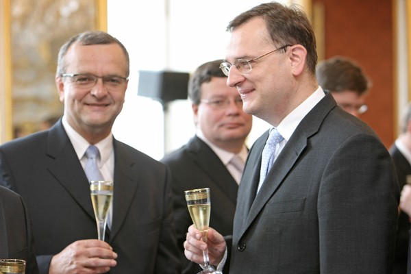Miroslav Kalousek a Petr Nečas.