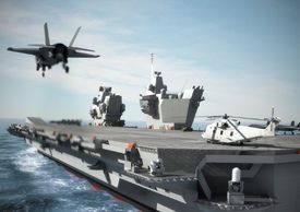 Ark Royal v computerové animaci. 