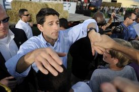 Republikánský kandidát na viceprezidenta Paul Ryan v Ohiu.