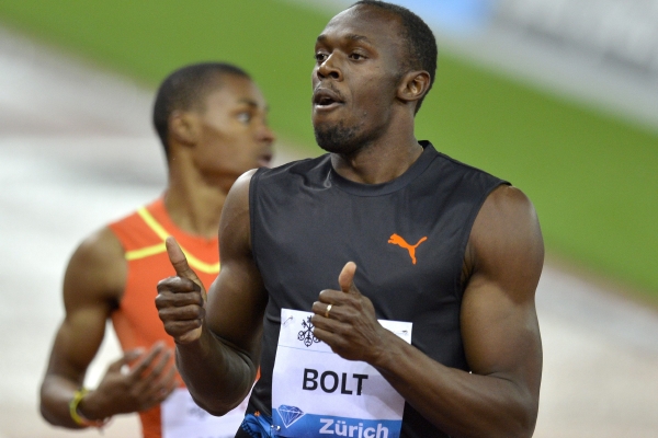 Jamajský sprinterský rekordman Usain Bolt. Jamajský sprinterský rekordman Usain Bolt.