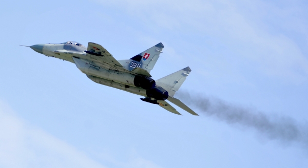Slovenská stíhačka MiG-29.