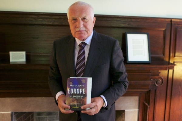 Prezident Václav Klaus v New Yorku představil anglické vydání své knihy Evropská integrace bez iluzí.