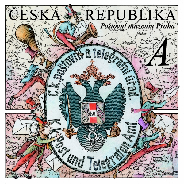 Vítězná známka Poštovní muzeum.