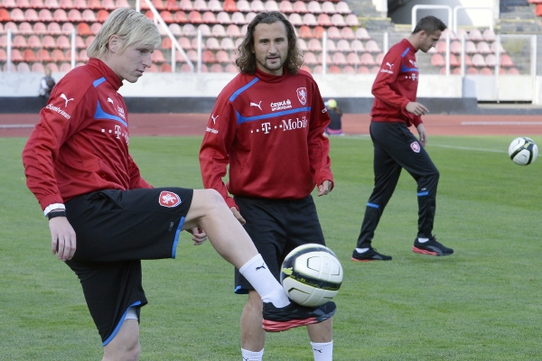 Čeští fotbalisté při přípravě na páteční kvalifikaci s Maltou. Čeští fotbalisté při přípravě na páteční kvalifikaci s Maltou.