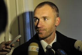 Olomoucký brankář Petr Drobisz.