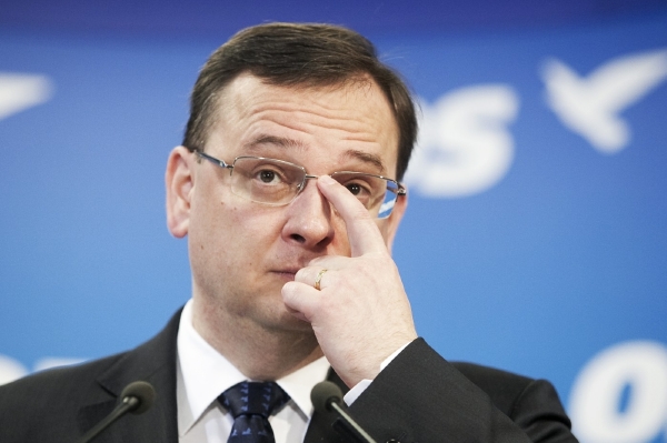Premiér Petr Nečas (ODS).