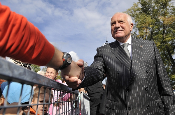 Václav Klaus na návštěvě v Chrastavě.