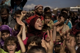Demonstrace v provincii Idlib.