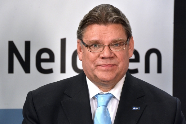 Vůdce Pravých Finů Timo Soini. Vůdce Pravých Finů Timo Soini.