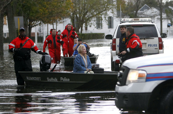 Hurikán Sandy řádil po celém státě New York.